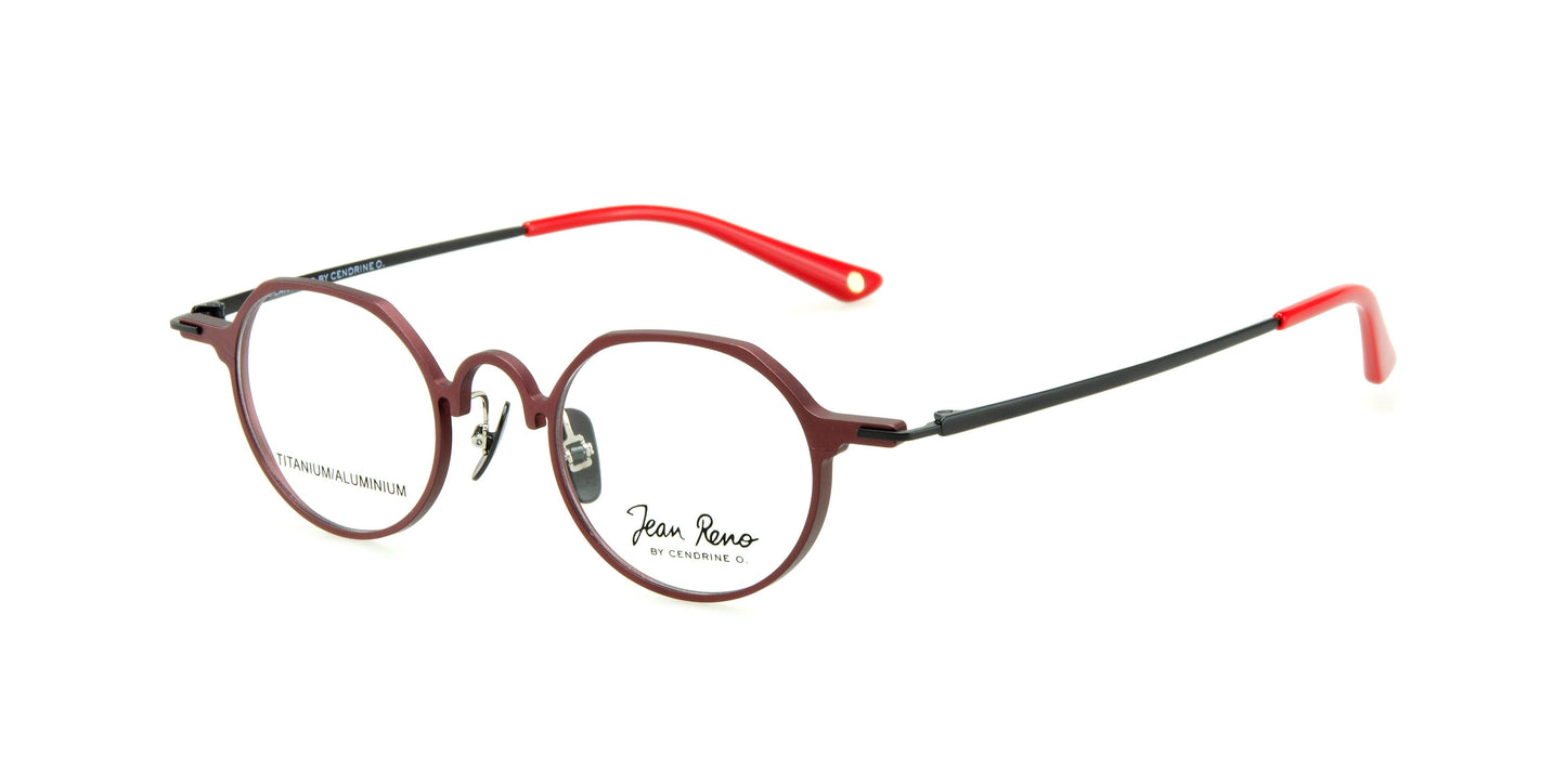 Jean Reno 2110 titanium men round eyeglasses - Jean Reno Eyewear