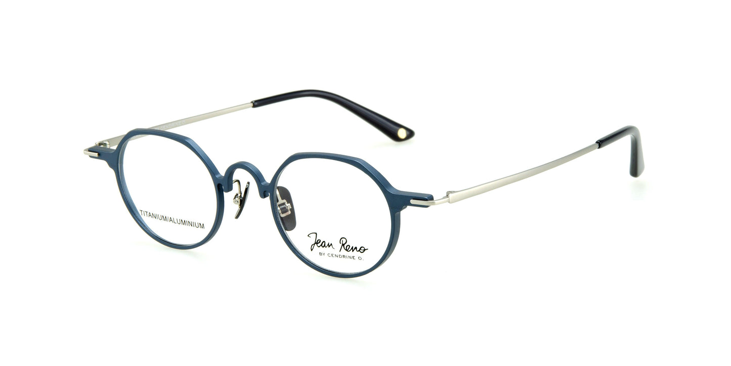 Jean Reno 2110 titanium men round eyeglasses - Jean Reno Eyewear